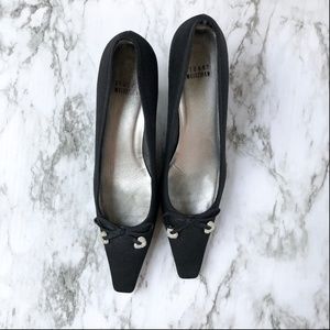 STUART WEITZMAN Black Vintage Kitten Heels 9.5 SS